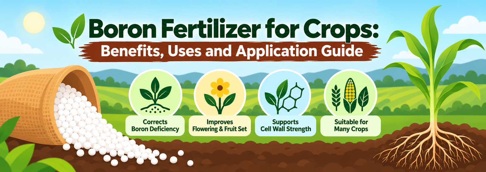 Boron Fertilizer for Crops: Benefits, Uses and Application Guide